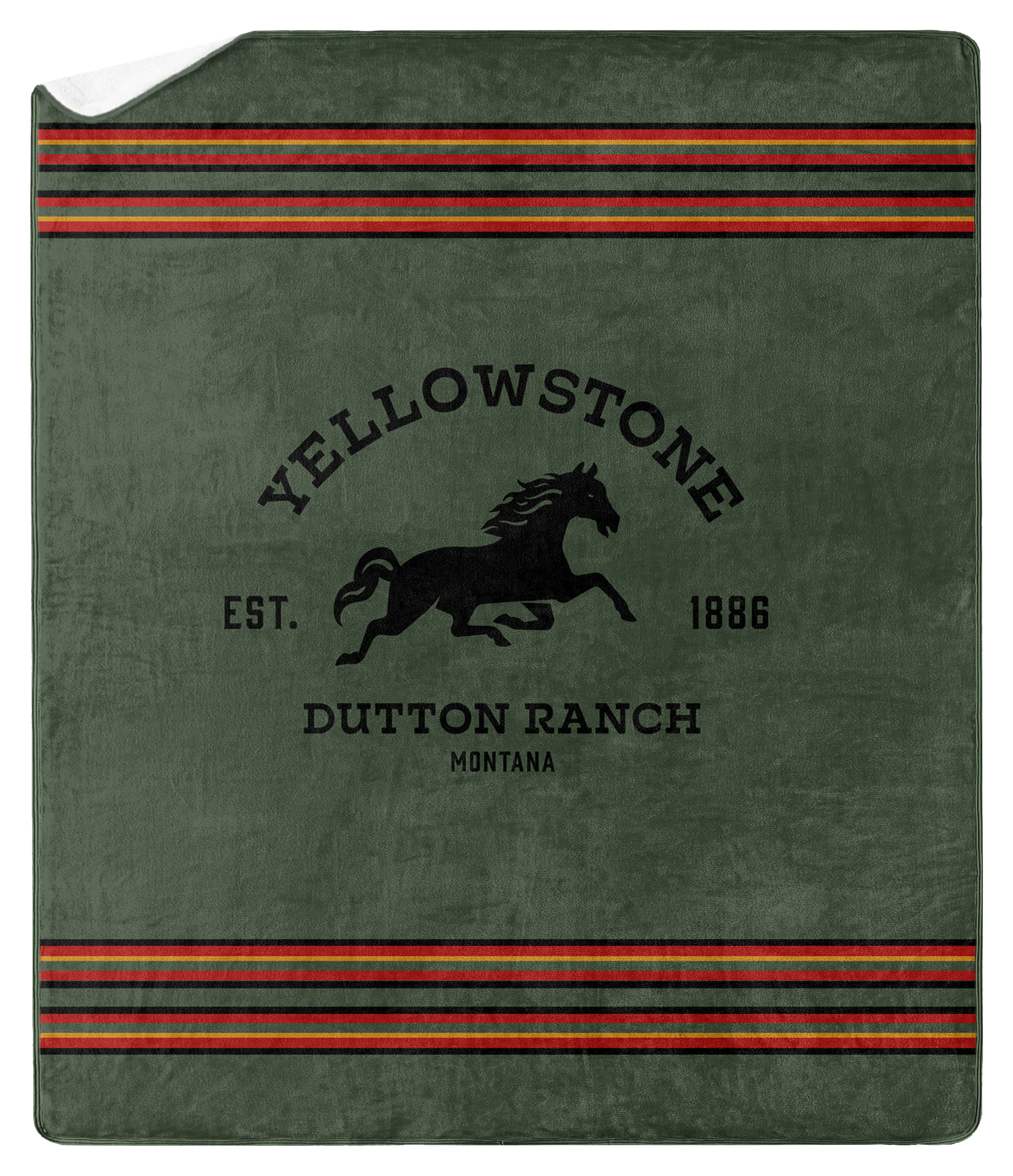 The Northwest Group Yellowstone Ranch Blanket Silk Touch Sherpa Throw